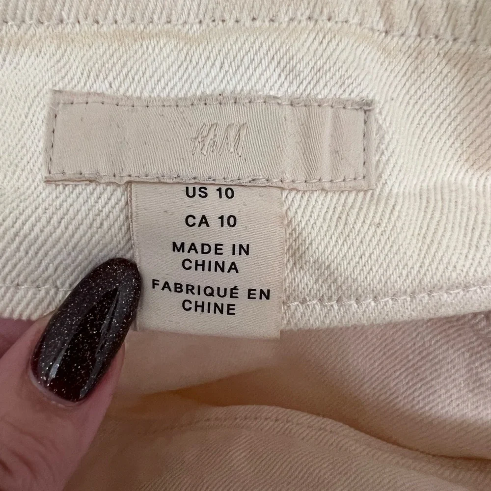 H&M Cream wrap skirt
